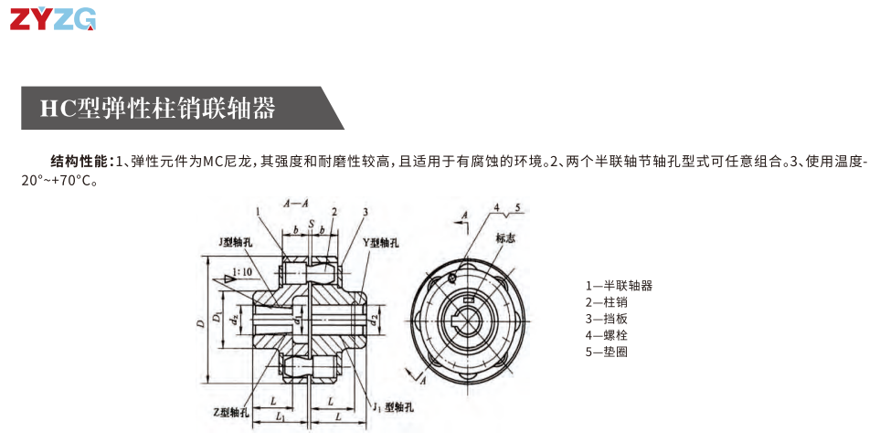 HCL型带制动轮弹性柱销联轴器